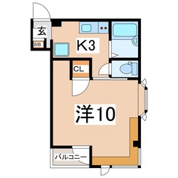 郡山駅 バス14分  第一中学校南下車：停歩2分 3階の物件間取画像